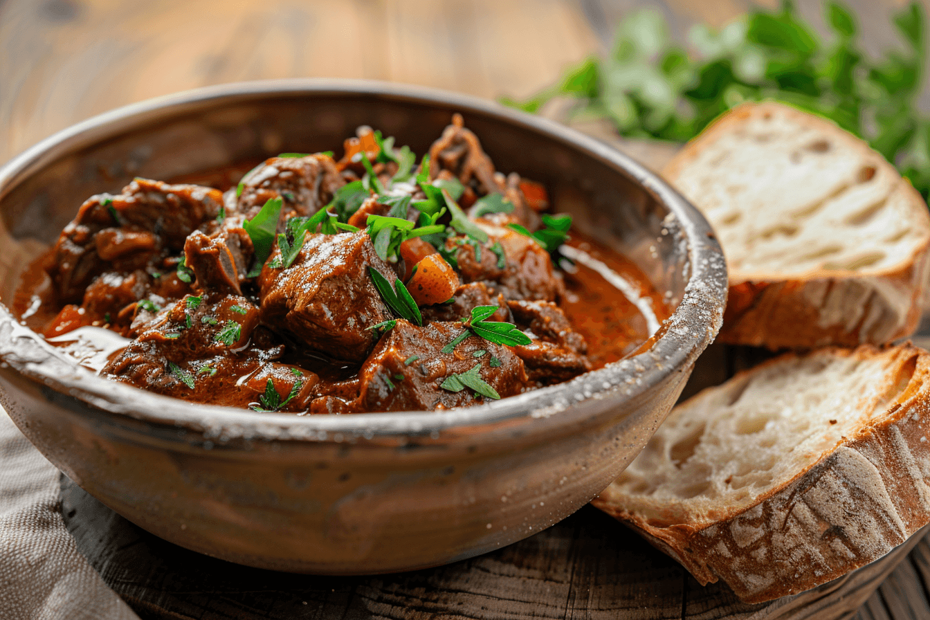 Echtes Rindergulasch – fertig angerichtet