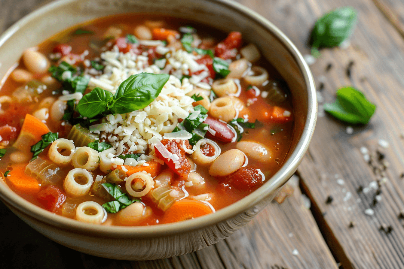 Minestrone – fertig angerichtet