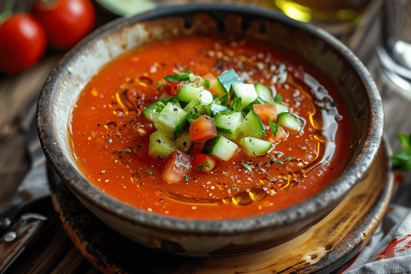 Gazpacho – fertig angerichtet