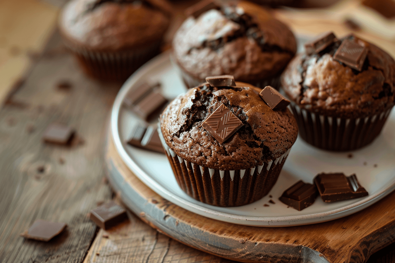 Schoko-Muffins – fertig angerichtet