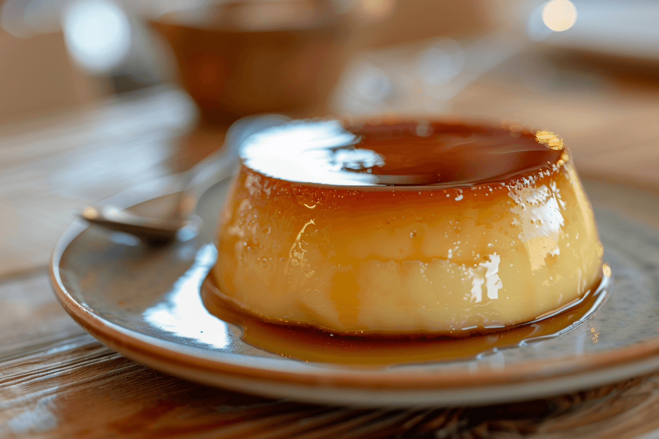 Karamell-Flan – fertig angerichtet