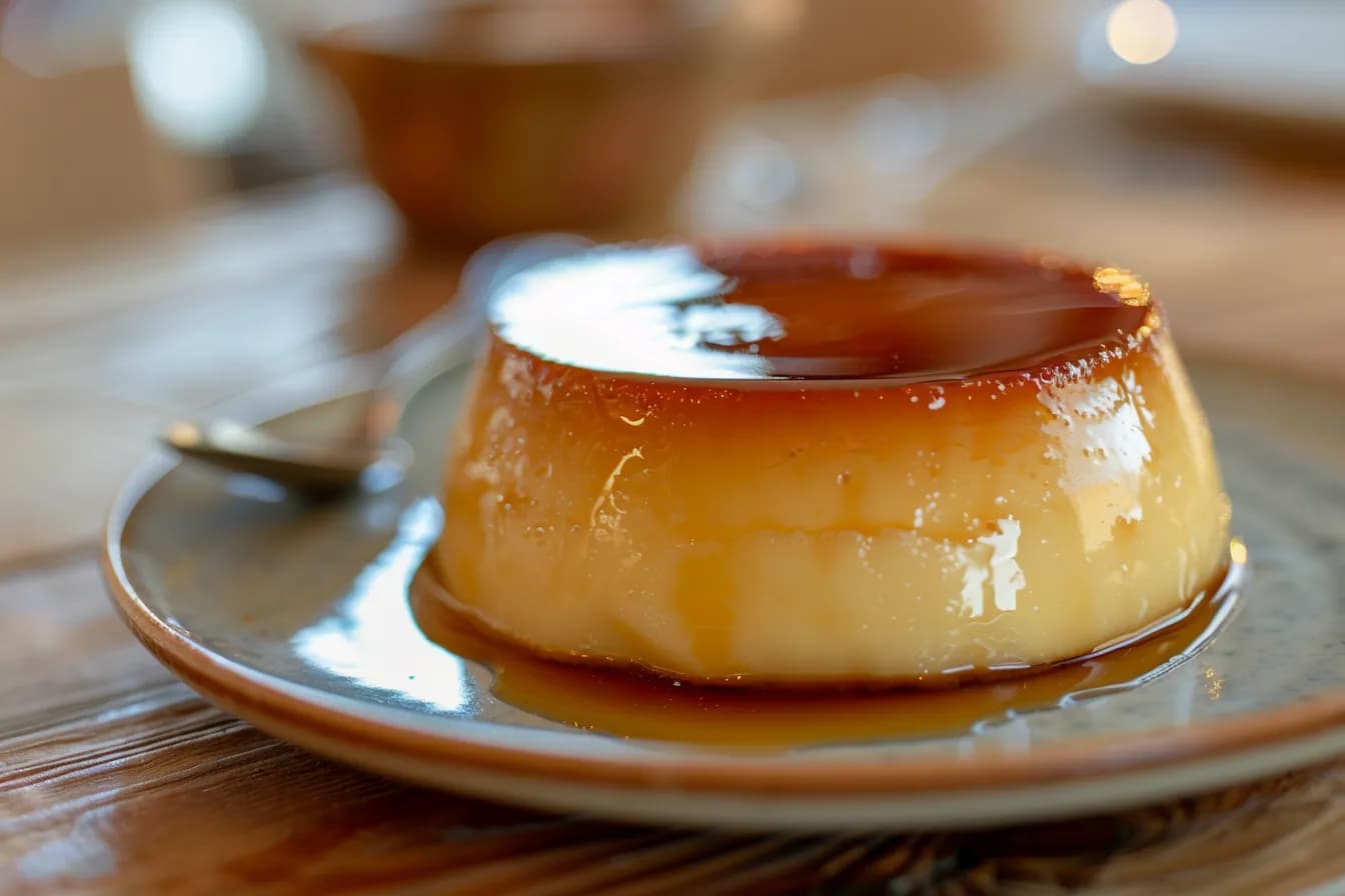 Karamell-Flan – fertig angerichtet