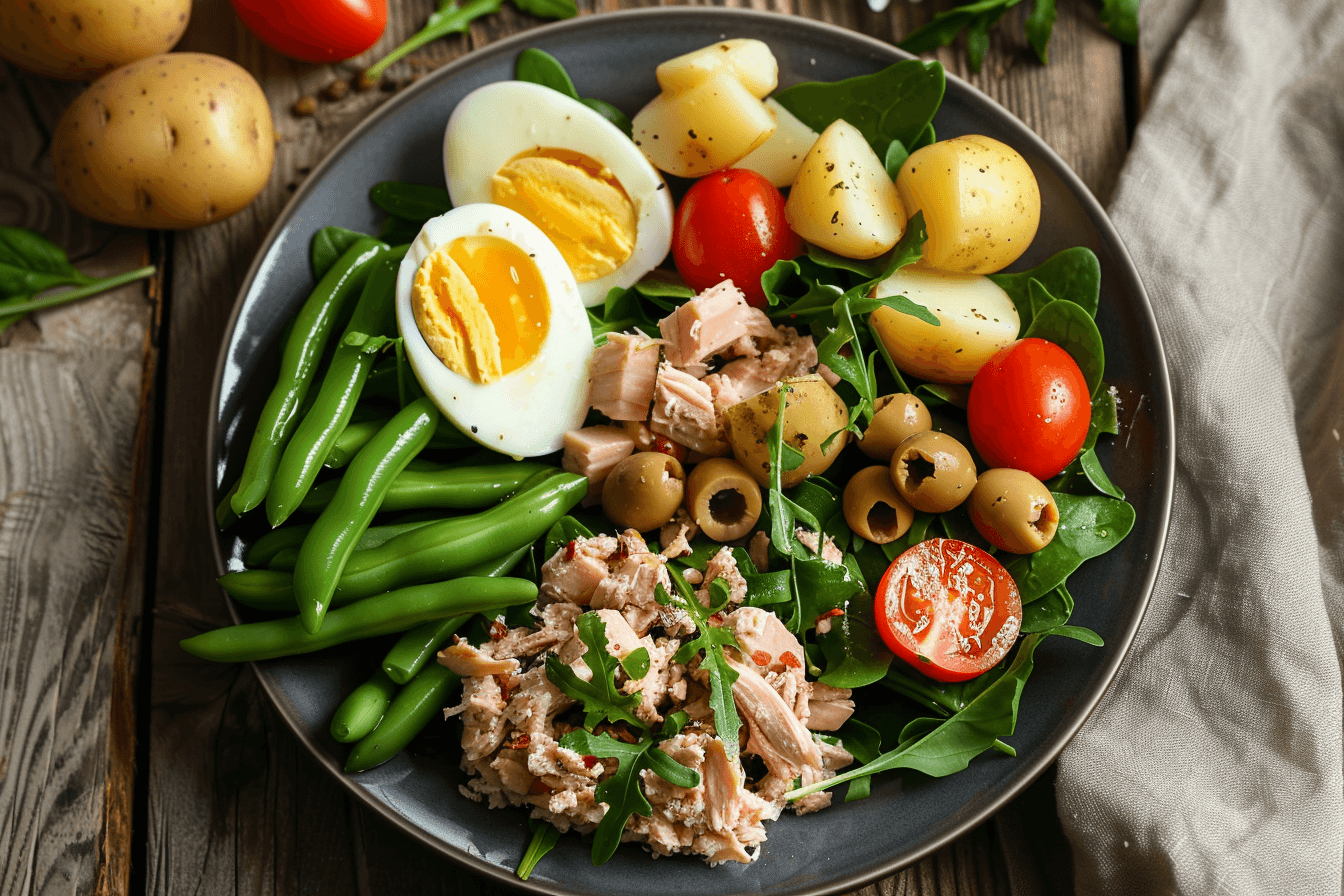 Salade Niçoise – fertig angerichtet