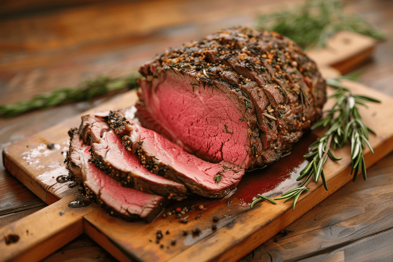 Weihnachtsbraten (Roastbeef) – fertig angerichtet
