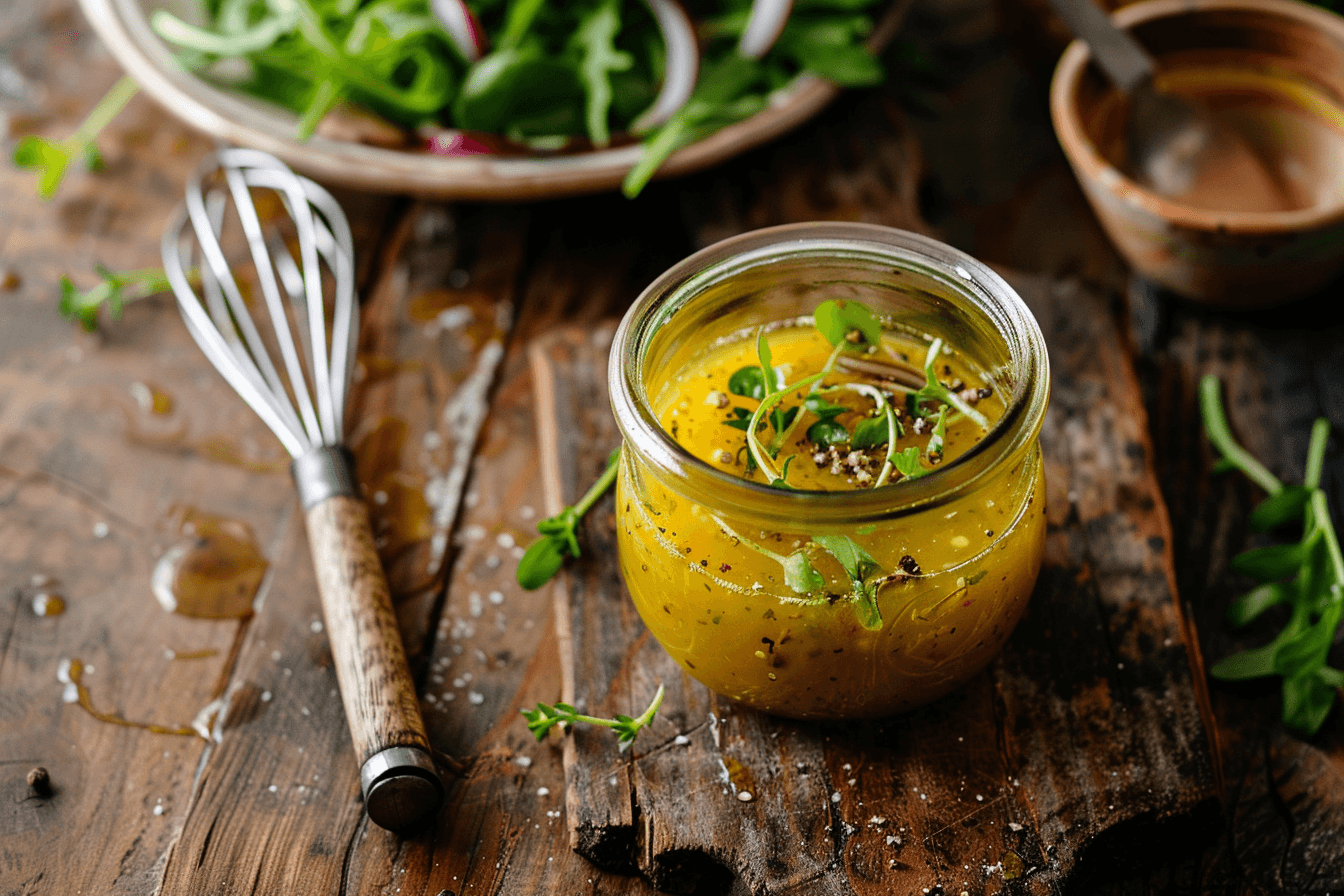 Vinaigrette Grundrezept – die 3:1-Formel – fertig angerichtet