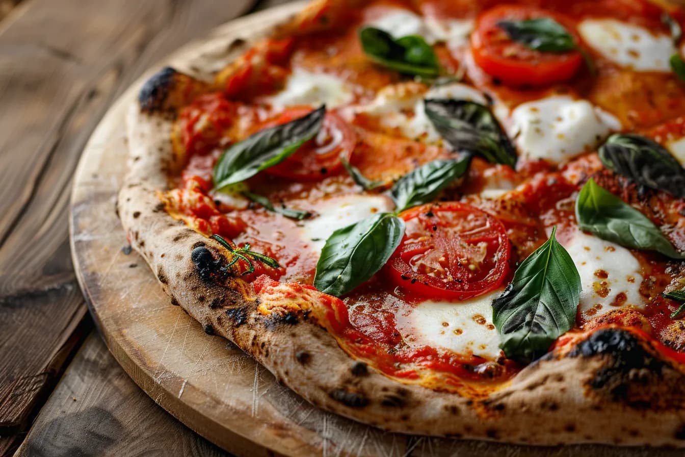 Pizzateig selber machen (24 h kalt geführt) – fertig angerichtet
