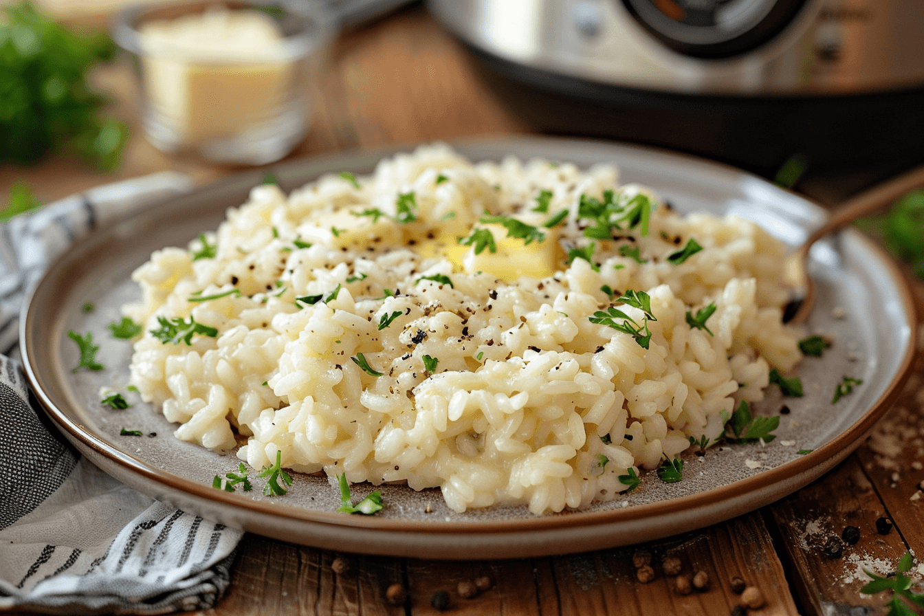 Risotto aus dem Schnellkochtopf – fertig angerichtet