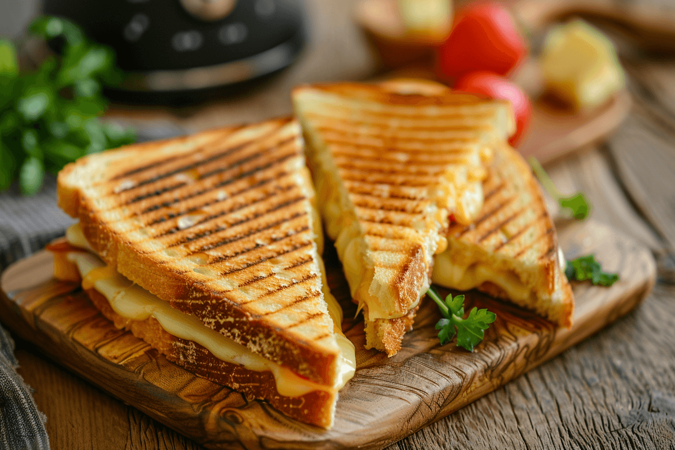 Sandwichmaker-Toasties – fertig angerichtet