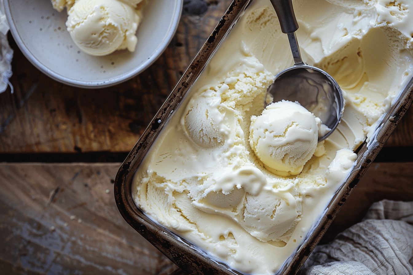 Eis ohne Eismaschine – fertig angerichtet