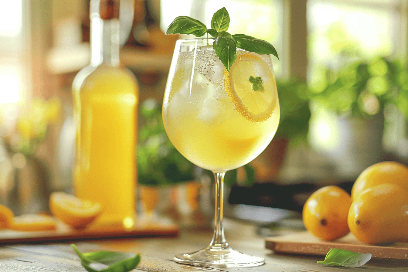 Limoncello Spritz – fertig angerichtet