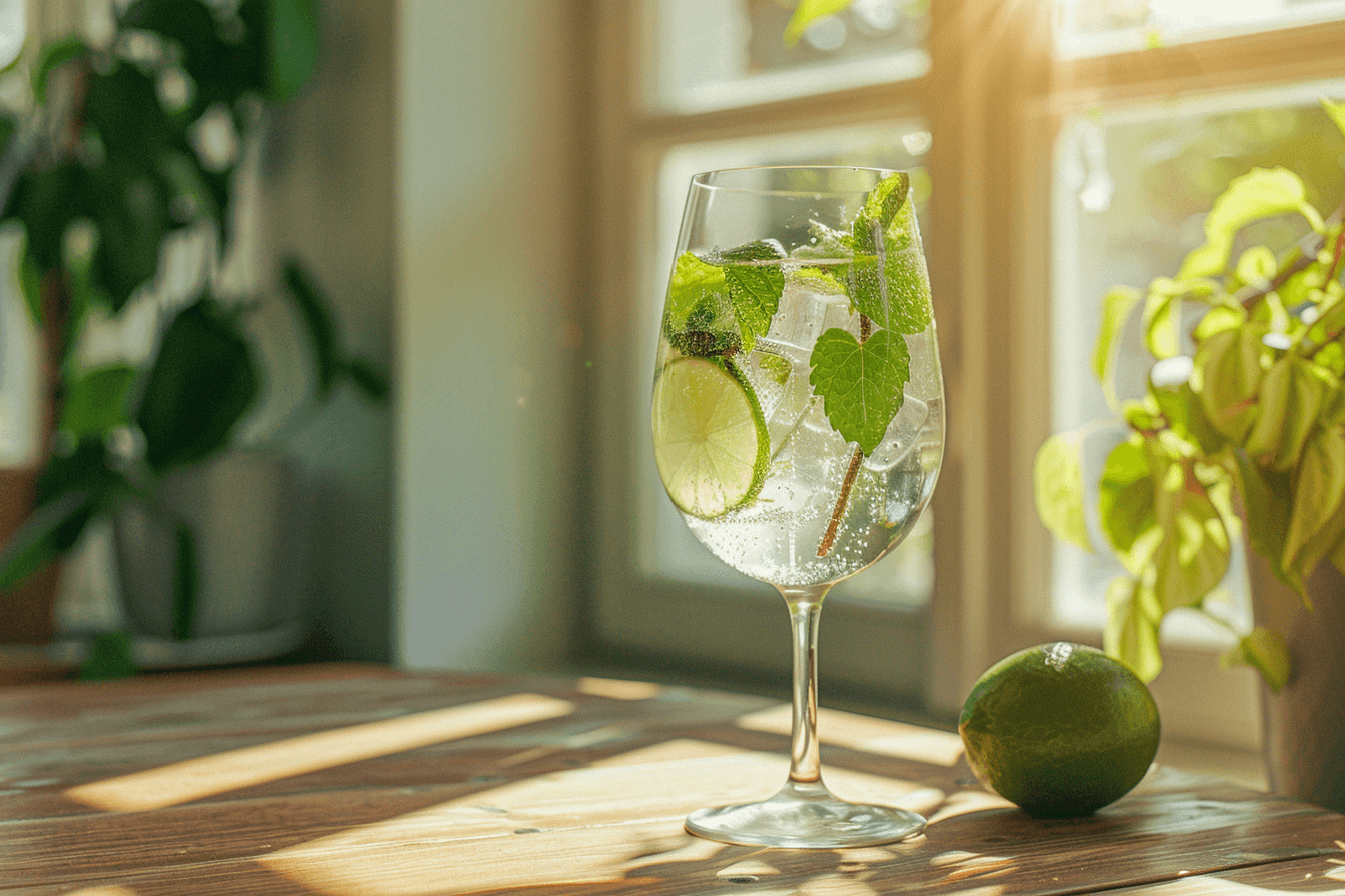 Alkoholfreier Hugo – fertig angerichtet