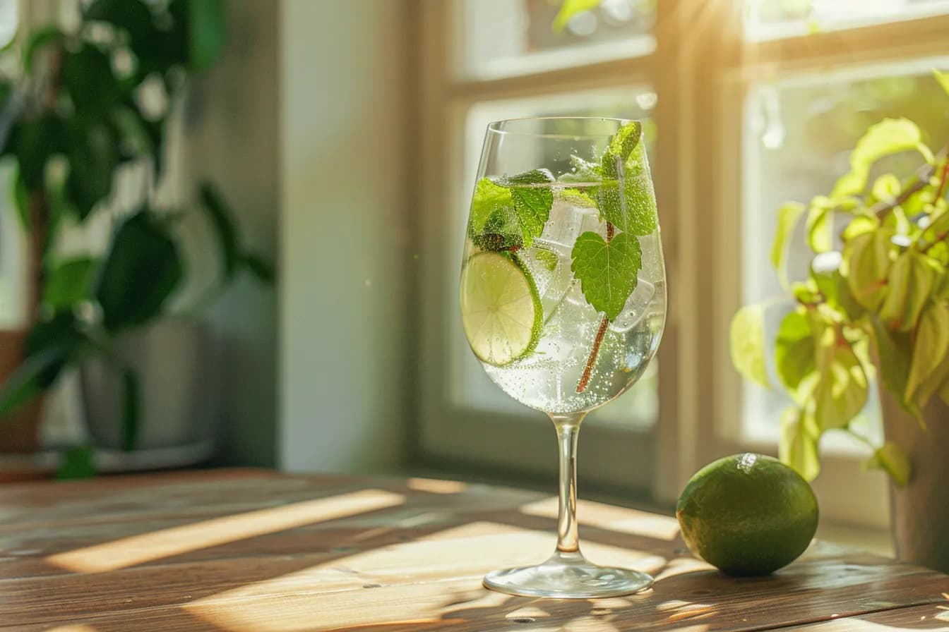 Alkoholfreier Hugo – fertig angerichtet