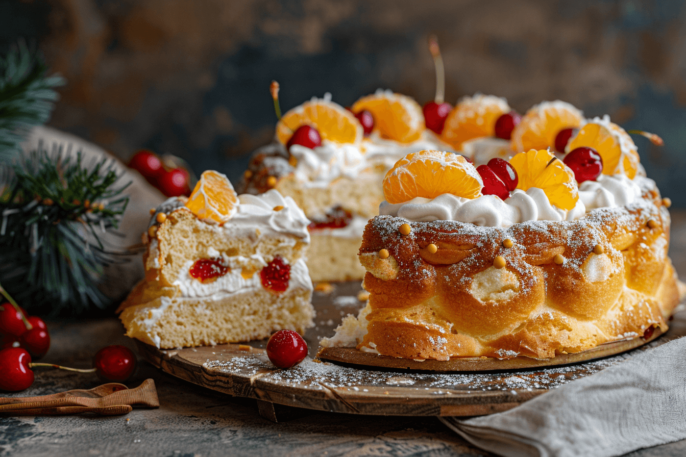 Roscón de Reyes – fertig angerichtet