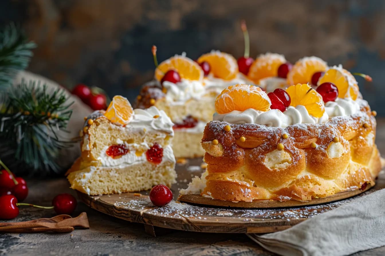 Roscón de Reyes – fertig angerichtet
