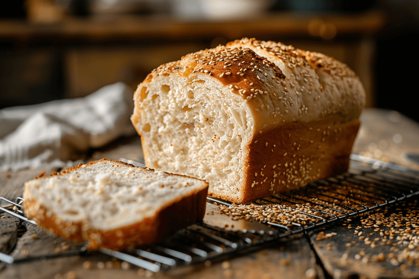 Hüttenkäse-Brot – fertig angerichtet