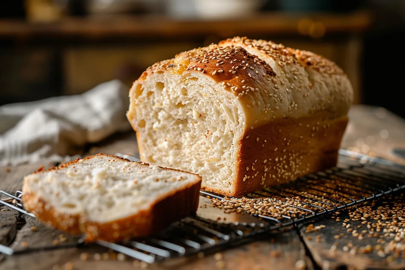 Hüttenkäse-Brot – fertig angerichtet