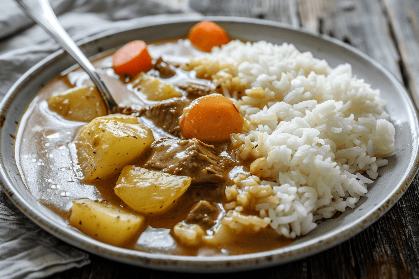 Japanisches Curry – fertig angerichtet