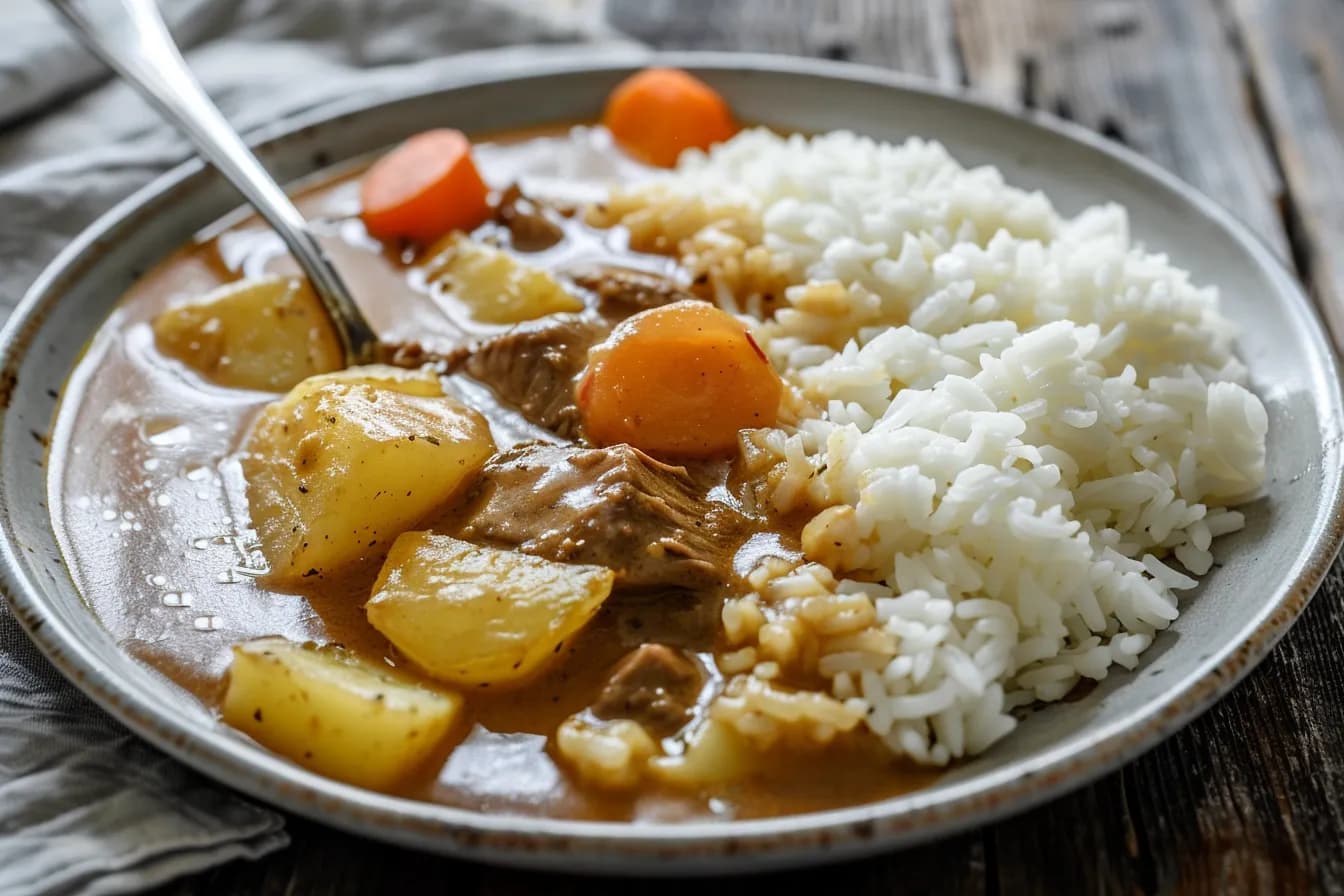 Japanisches Curry – fertig angerichtet