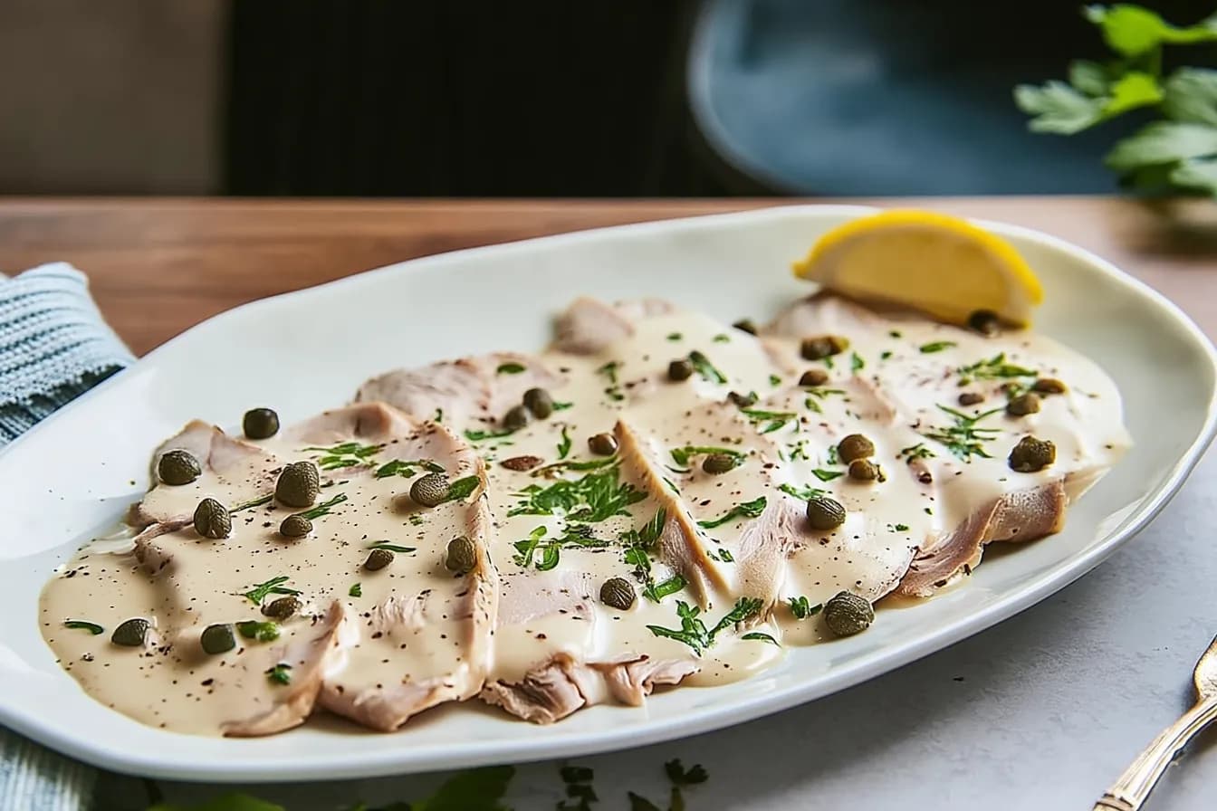 Vitello tonnato – fertig angerichtet