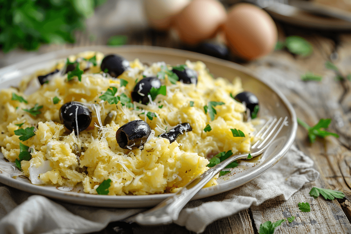 Bacalhau à Brás – fertig angerichtet
