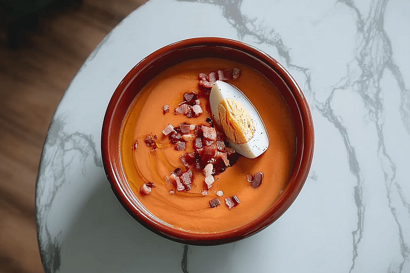 Salmorejo – fertig angerichtet
