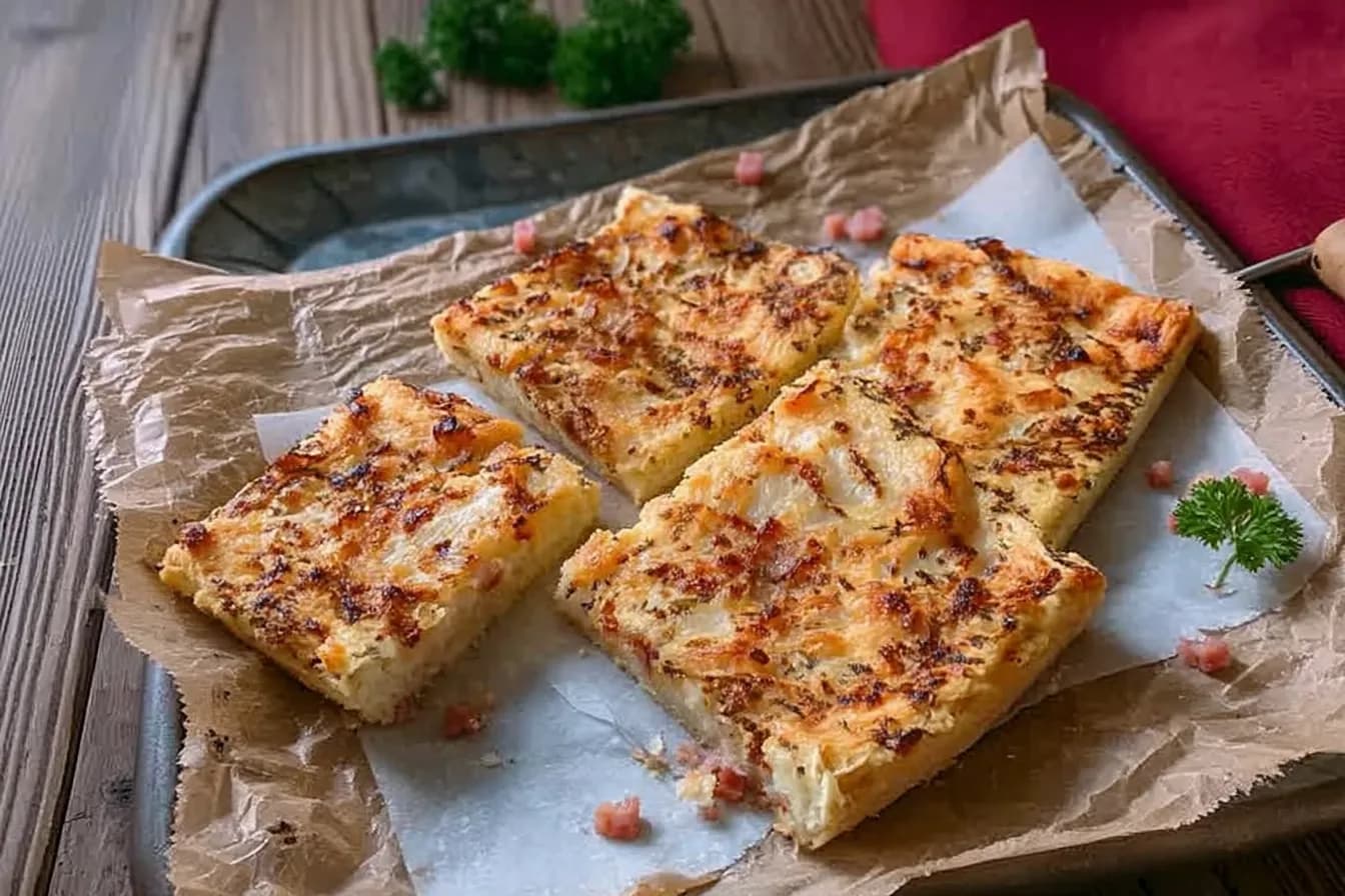 Zwiebelkuchen – fertig angerichtet