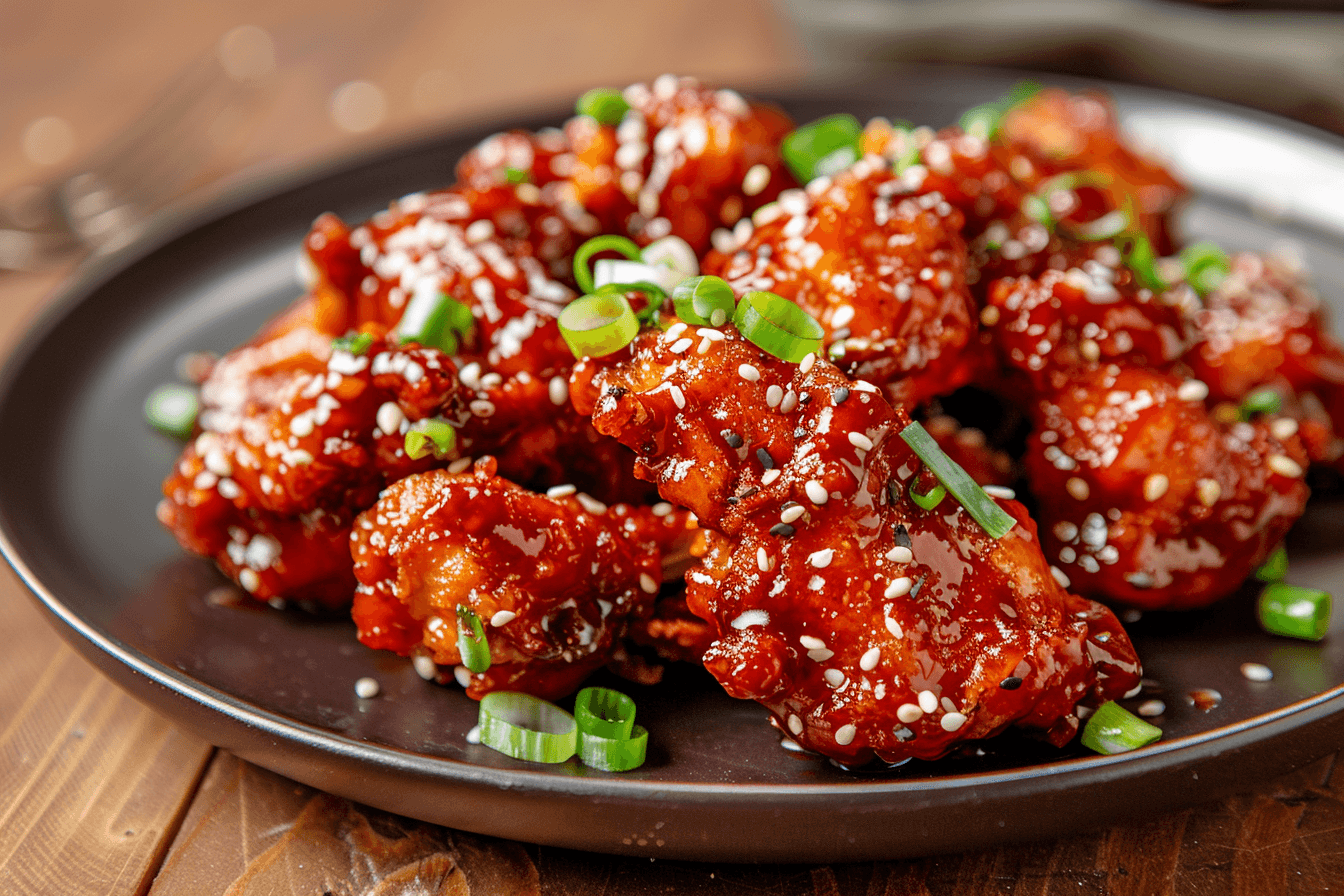 Korean Fried Chicken – fertig angerichtet
