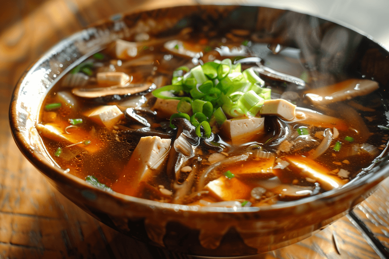 Sauer-scharf-Suppe – fertig angerichtet