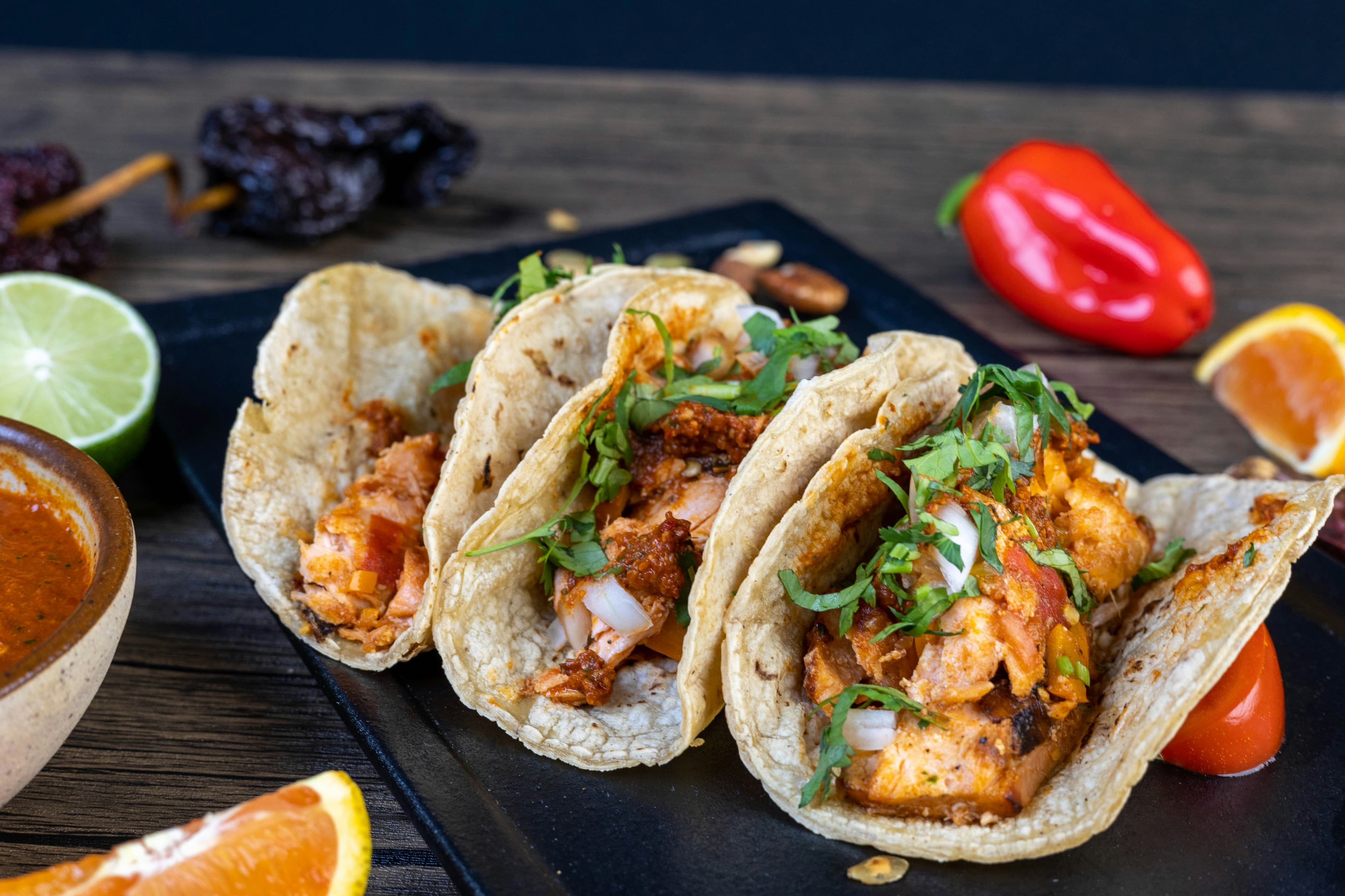 Tacos al Pastor – fertig angerichtet