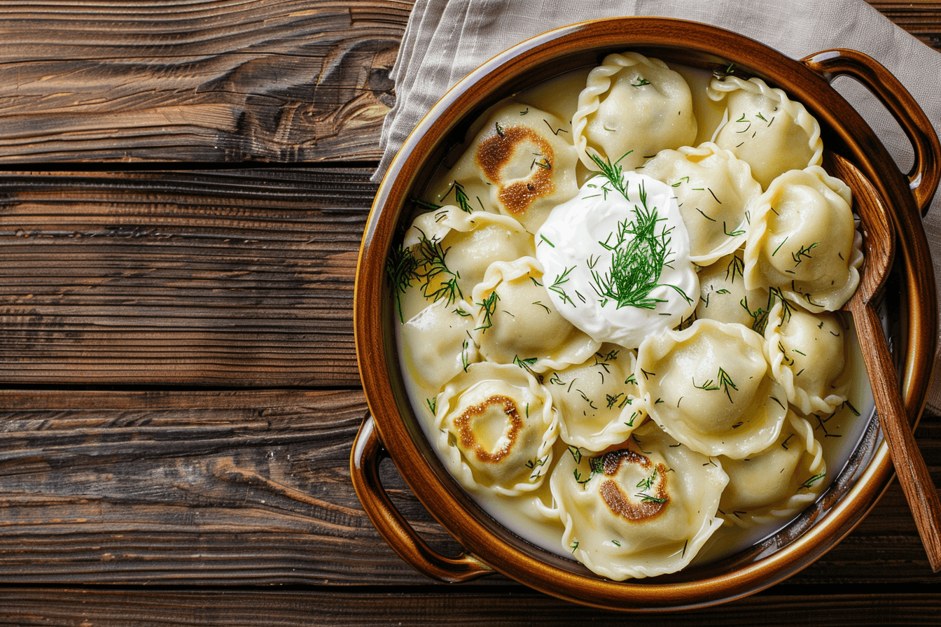 Pelmeni – fertig angerichtet