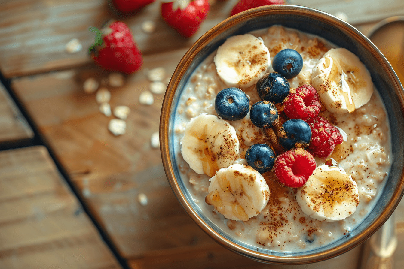 Cremiges Porridge – fertig angerichtet